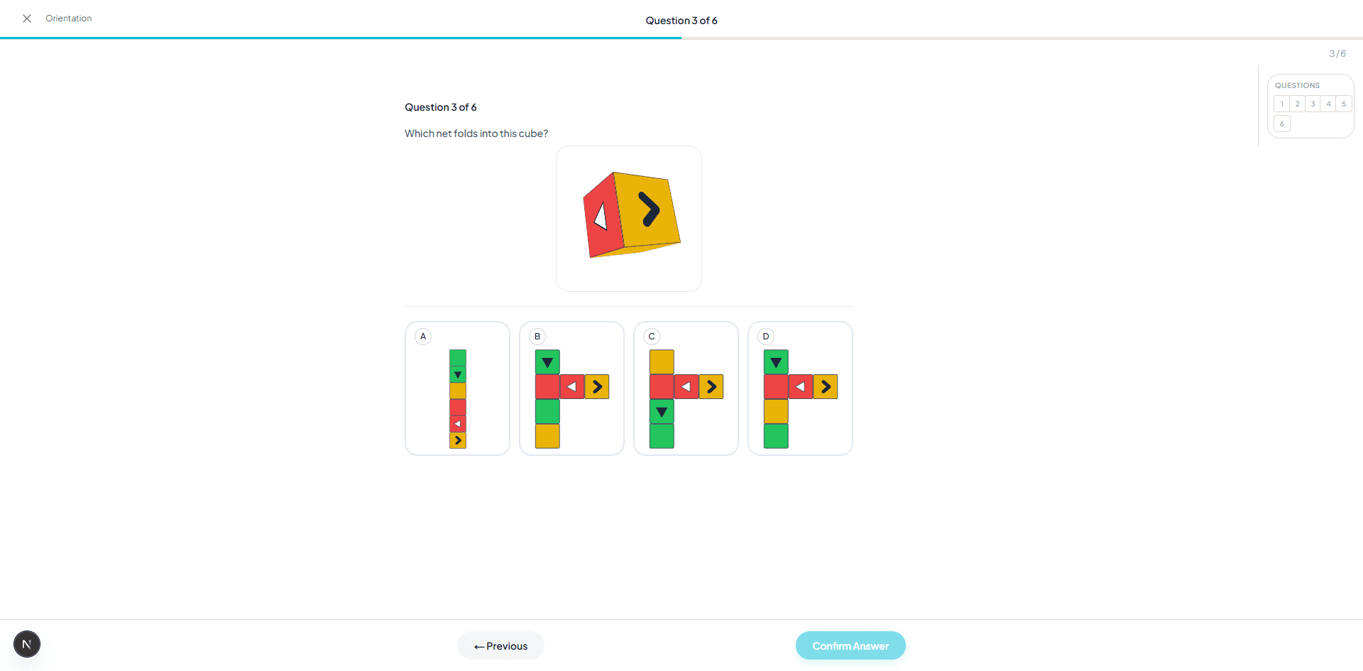 Orientation — Cube Nets